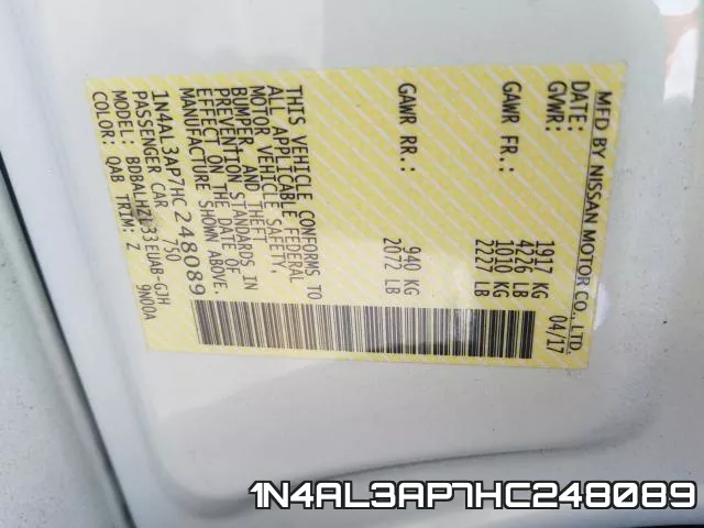 1N4AL3AP7HC248089 фото 2