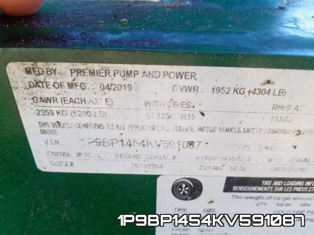 1P9BP1454KV591087 фото 2