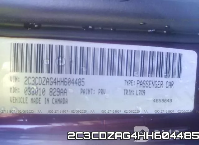 2C3CDZAG4HH604485 фото 10