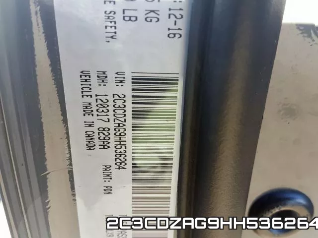 2C3CDZAG9HH536264 фото 2