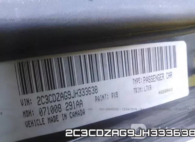 2C3CDZAG9JH333638 фото 10