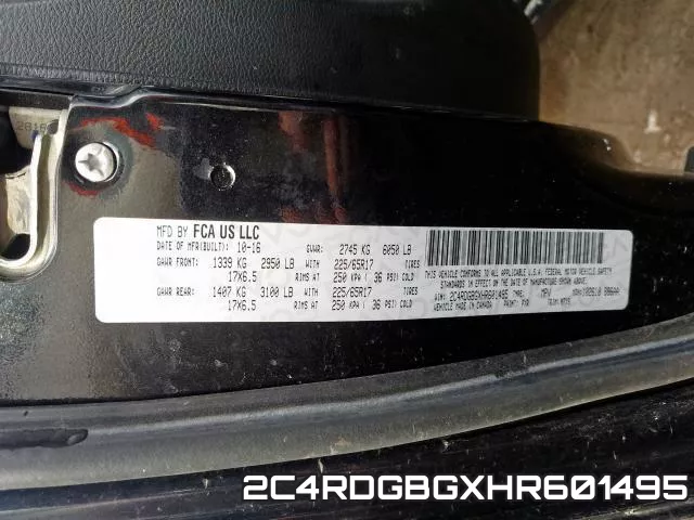 2C4RDGBGXHR601495 фото 2