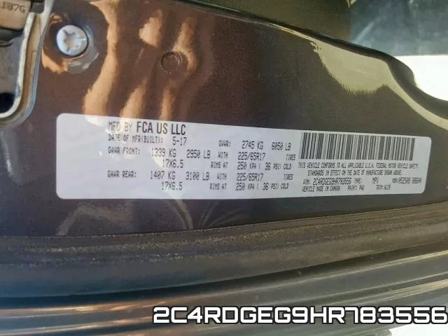 2C4RDGEG9HR783556 фото 2