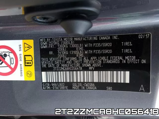 2T2ZZMCA8HC056418 фото 2