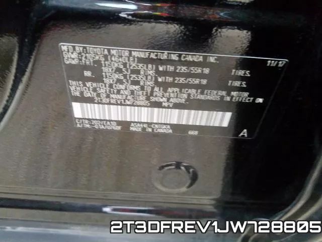 2T3DFREV1JW728805 фото 2