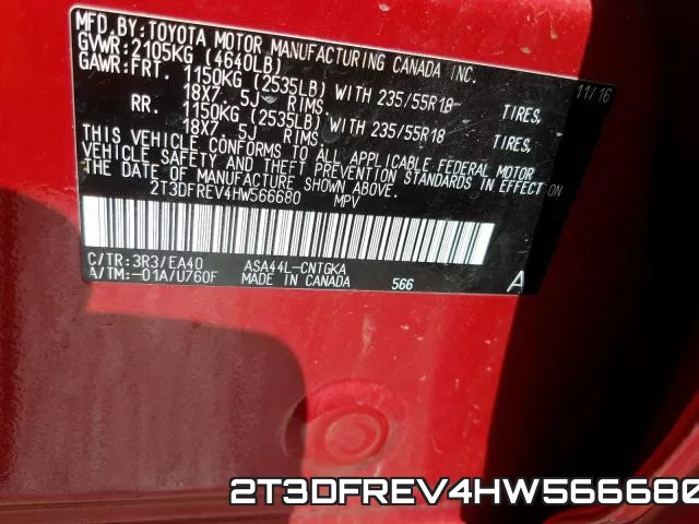 2T3DFREV4HW566680 фото 2