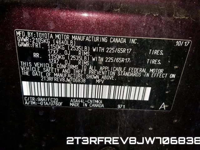 2T3RFREV8JW706838 фото 2