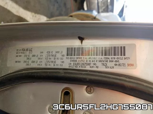 3C6UR5FL2HG755087 фото 2