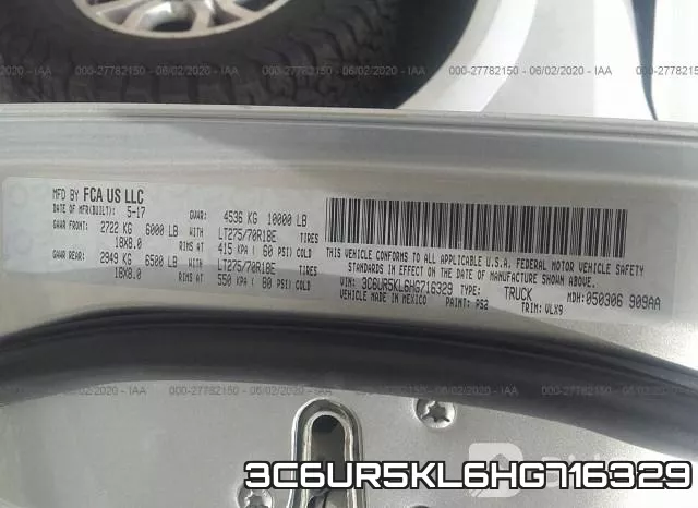 3C6UR5KL6HG716329 фото 10