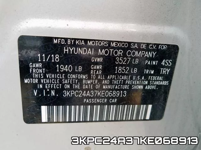 3KPC24A37KE068913 фото 2