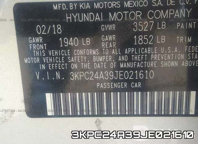 3KPC24A39JE021610 фото 10
