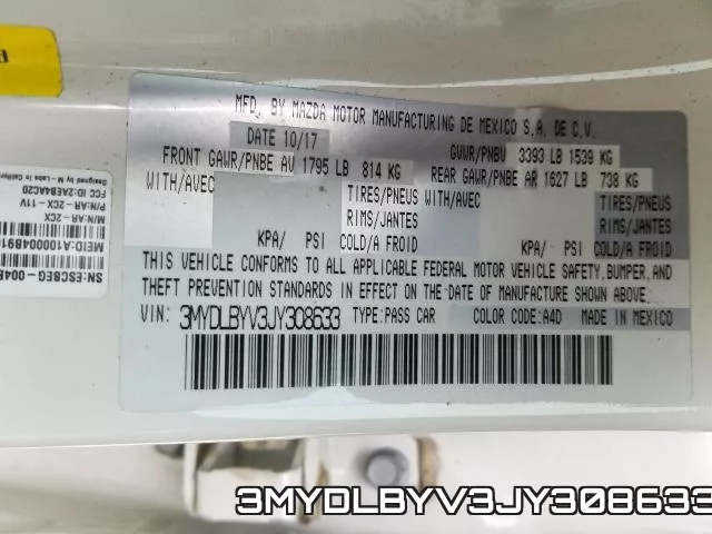 3MYDLBYV3JY308633 фото 2
