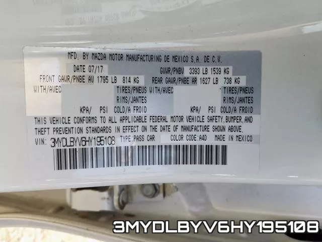 3MYDLBYV6HY195108 фото 2