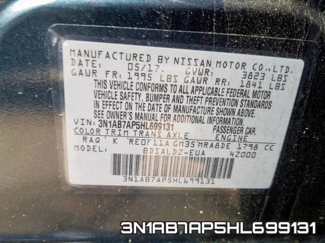 3N1AB7AP5HL699131 фото 2