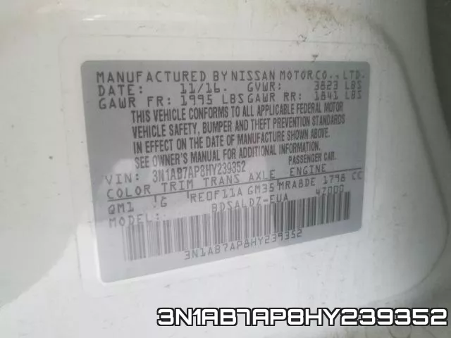 3N1AB7AP8HY239352 фото 2