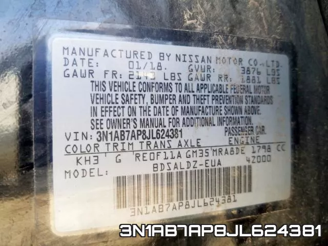 3N1AB7AP8JL624381 фото 2