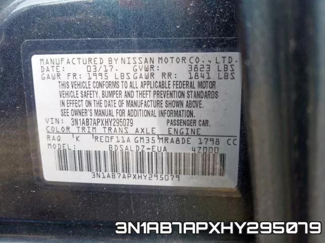 3N1AB7APXHY295079 фото 2