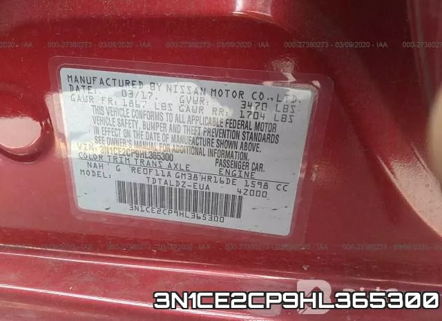 3N1CE2CP9HL365300 фото 10