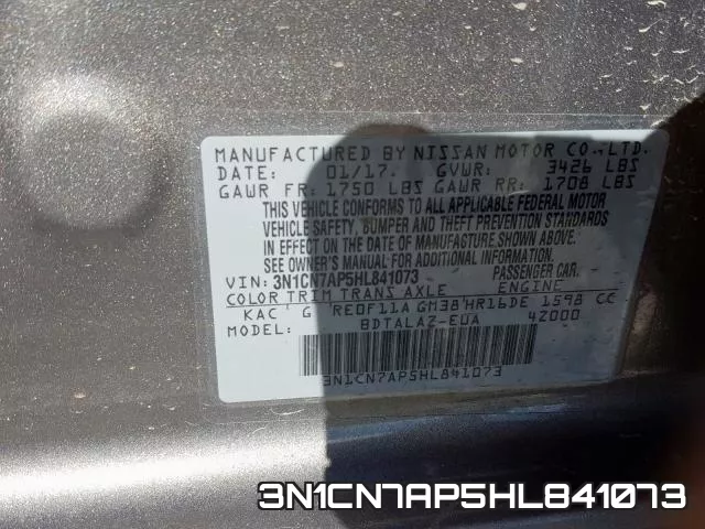 3N1CN7AP5HL841073 фото 2