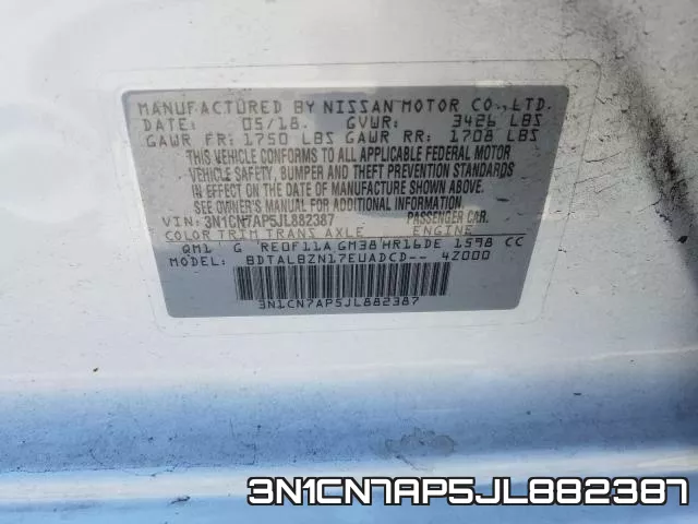 3N1CN7AP5JL882387 фото 2