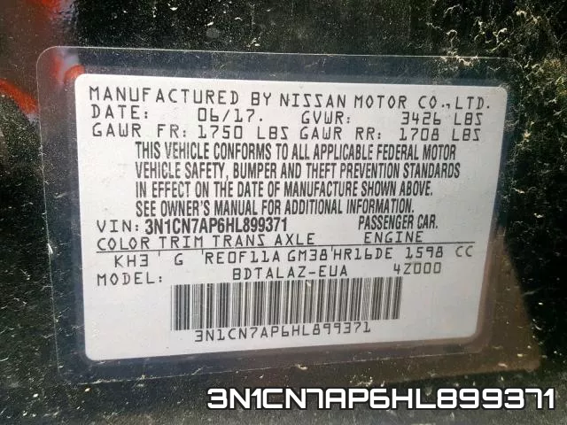 3N1CN7AP6HL899371 фото 2
