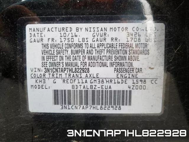 3N1CN7AP7HL822928 фото 2