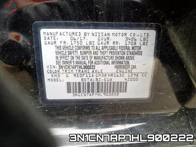 3N1CN7AP7HL900222 фото 2