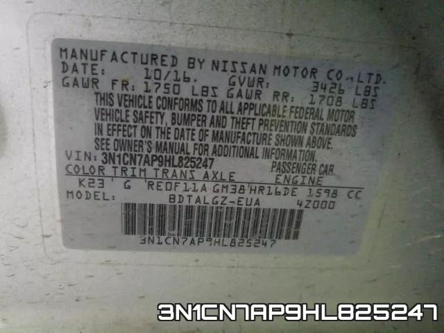 3N1CN7AP9HL825247 фото 2