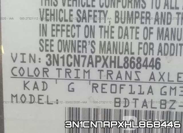 3N1CN7APXHL868446 фото 10