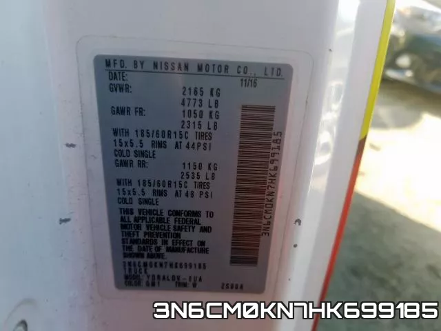 3N6CM0KN7HK699185 фото 2