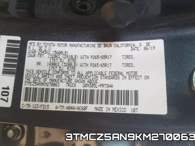 3TMCZ5AN9KM270063 фото 2