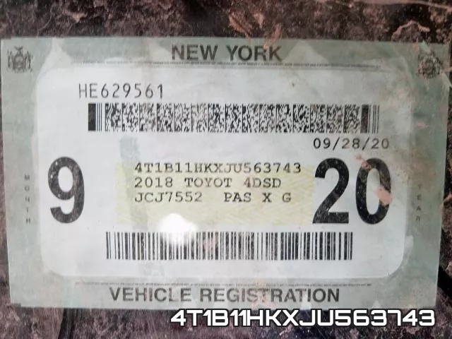 4T1B11HKXJU563743 фото 2