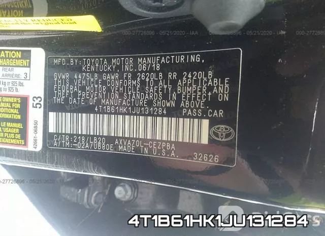 4T1B61HK1JU131284 фото 10