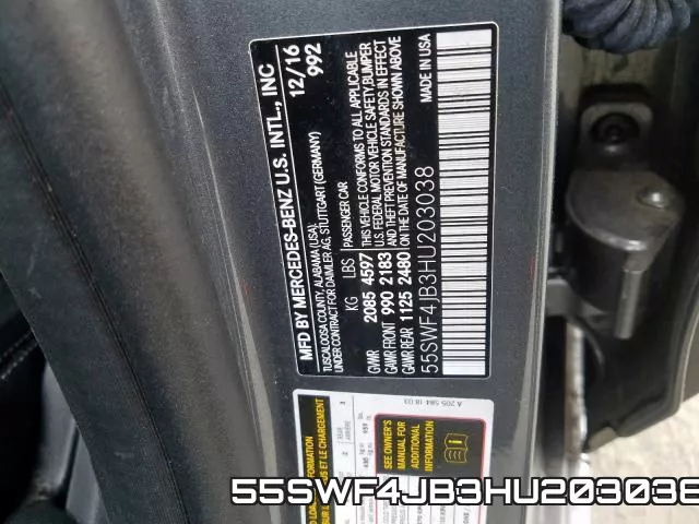 55SWF4JB3HU203038 фото 2