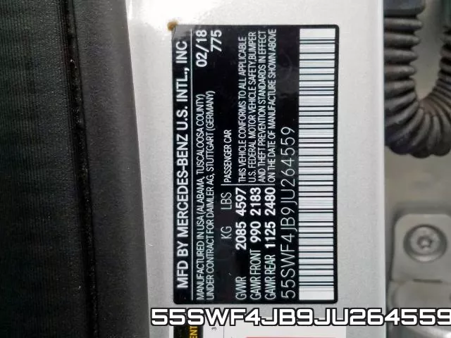 55SWF4JB9JU264559 фото 2