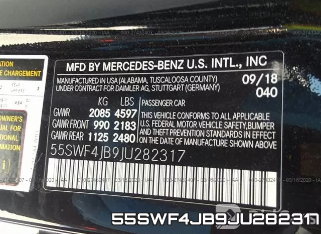 55SWF4JB9JU282317 фото 10