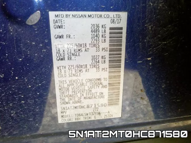 5N1AT2MT0HC871580 фото 2
