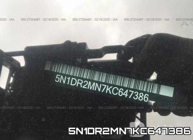 5N1DR2MN7KC647386 фото 10