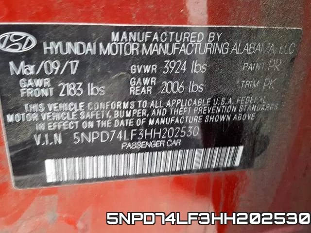 5NPD74LF3HH202530 фото 2