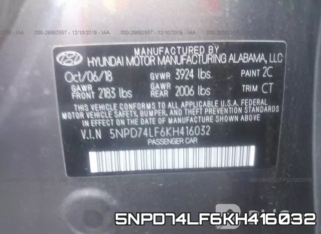5NPD74LF6KH416032 фото 10