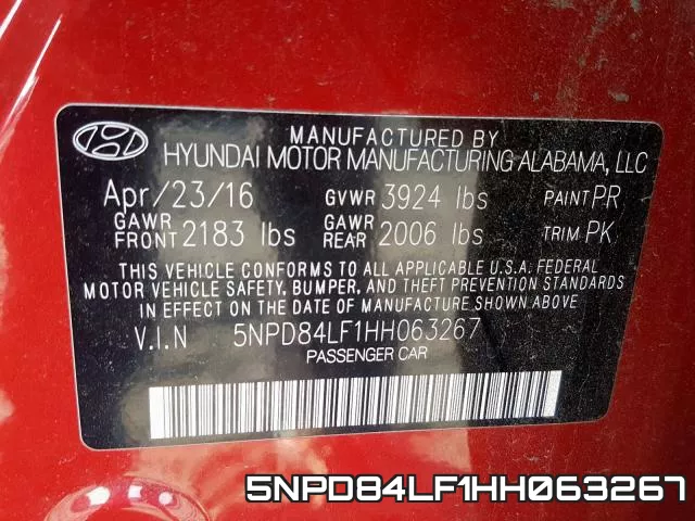 5NPD84LF1HH063267 фото 2