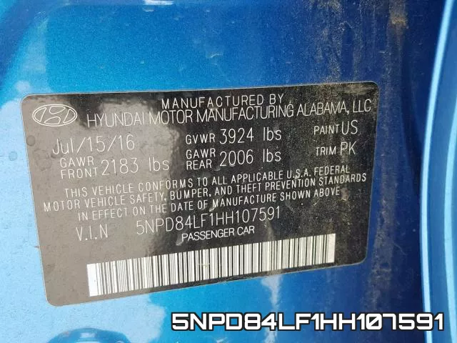 5NPD84LF1HH107591 фото 2
