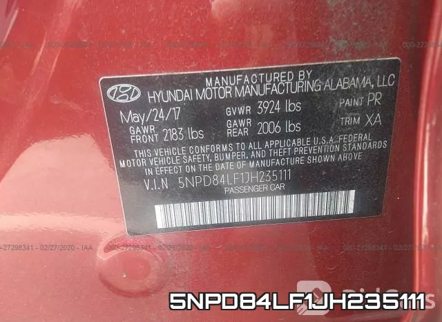 5NPD84LF1JH235111 фото 10