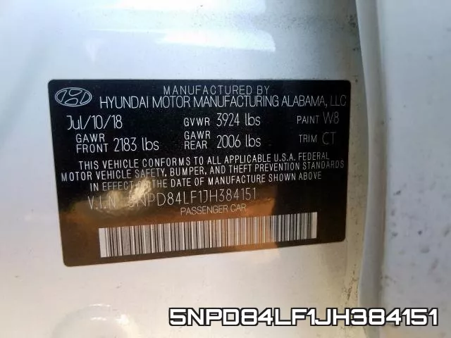 5NPD84LF1JH384151 фото 2