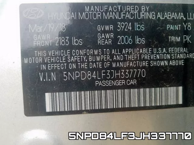 5NPD84LF3JH337770 фото 2