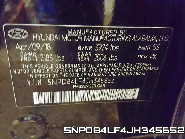 5NPD84LF4JH345652 фото 2