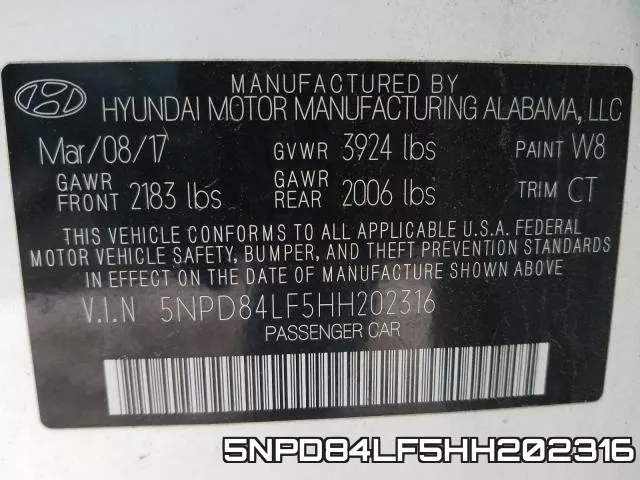 5NPD84LF5HH202316 фото 2