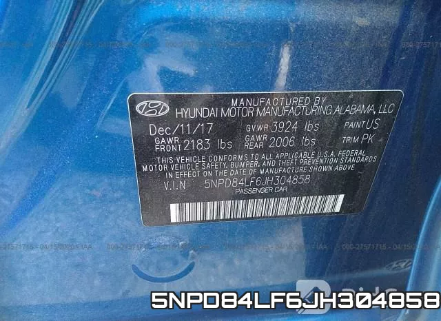 5NPD84LF6JH304858 фото 10