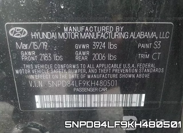 5NPD84LF9KH480501 фото 10