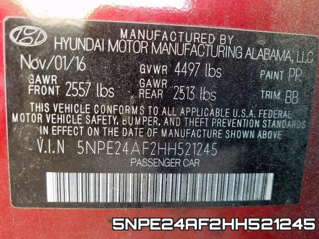 5NPE24AF2HH521245 фото 2